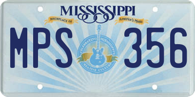 MS license plate MPS356