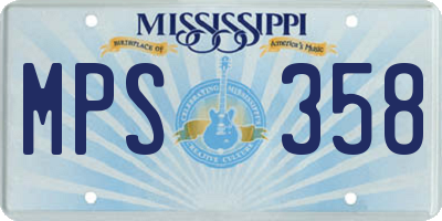 MS license plate MPS358
