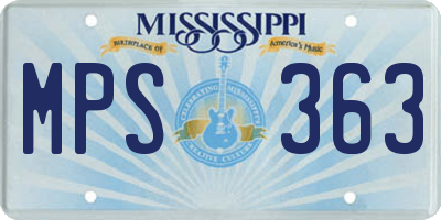 MS license plate MPS363