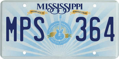 MS license plate MPS364