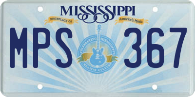 MS license plate MPS367