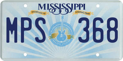 MS license plate MPS368