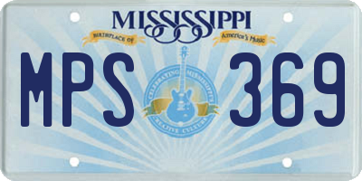 MS license plate MPS369