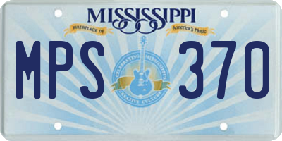 MS license plate MPS370