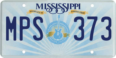 MS license plate MPS373
