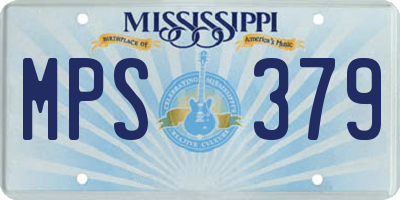 MS license plate MPS379