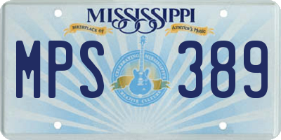 MS license plate MPS389