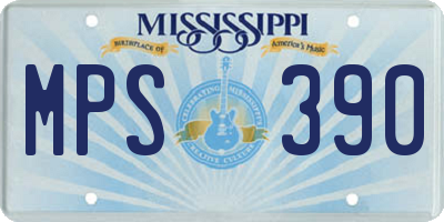 MS license plate MPS390