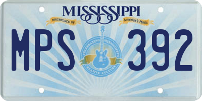 MS license plate MPS392