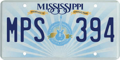 MS license plate MPS394
