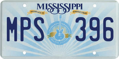 MS license plate MPS396