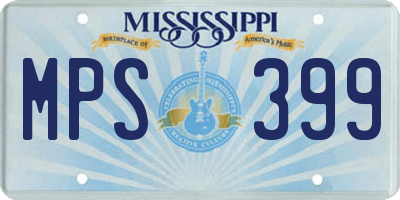 MS license plate MPS399