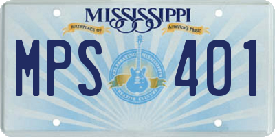 MS license plate MPS401