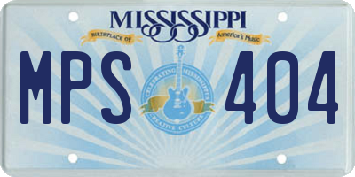 MS license plate MPS404