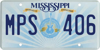 MS license plate MPS406
