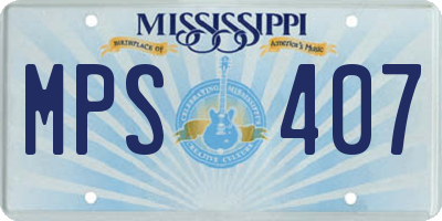 MS license plate MPS407