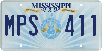 MS license plate MPS411