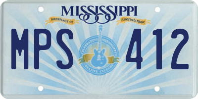 MS license plate MPS412