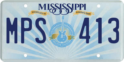 MS license plate MPS413