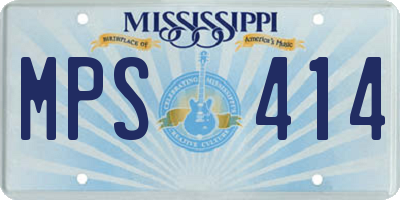 MS license plate MPS414