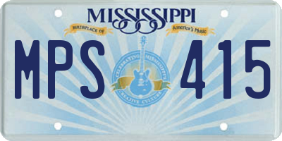 MS license plate MPS415
