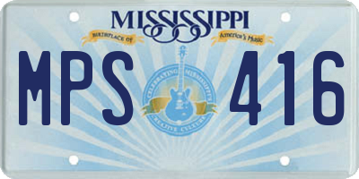 MS license plate MPS416
