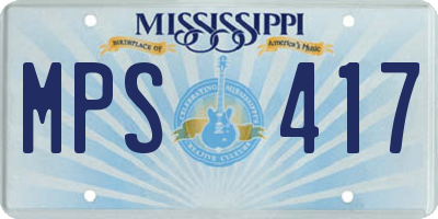 MS license plate MPS417