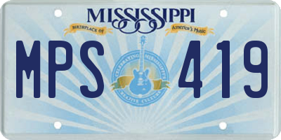 MS license plate MPS419