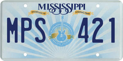MS license plate MPS421