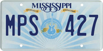 MS license plate MPS427