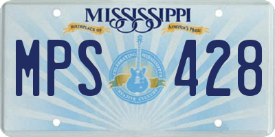 MS license plate MPS428