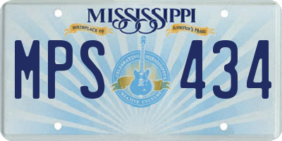 MS license plate MPS434