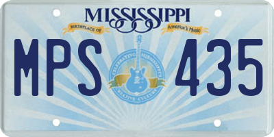 MS license plate MPS435