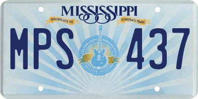 MS license plate MPS437