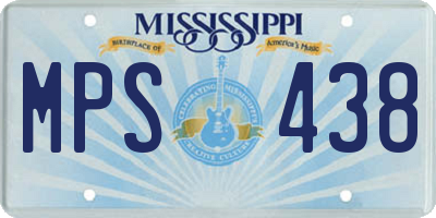 MS license plate MPS438
