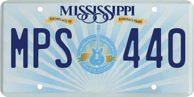 MS license plate MPS440