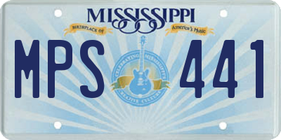 MS license plate MPS441