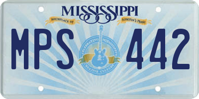 MS license plate MPS442