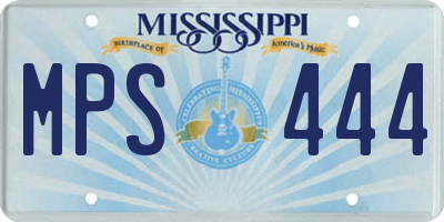 MS license plate MPS444