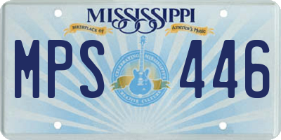 MS license plate MPS446