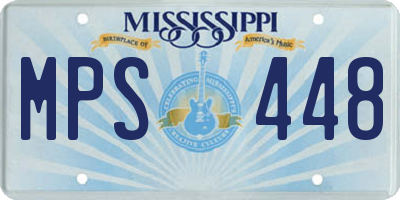 MS license plate MPS448