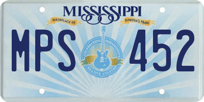 MS license plate MPS452