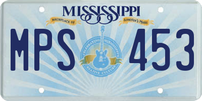 MS license plate MPS453