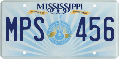 MS license plate MPS456