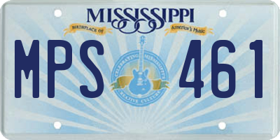 MS license plate MPS461