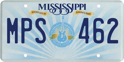MS license plate MPS462