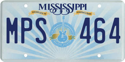 MS license plate MPS464