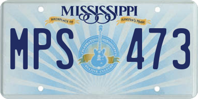 MS license plate MPS473