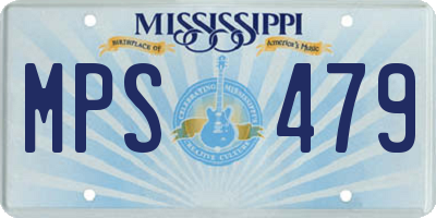MS license plate MPS479