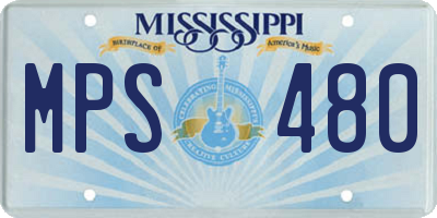 MS license plate MPS480